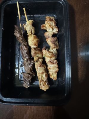 Skirt steak stick and chicken stick