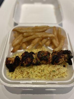 Chicken Kabob Lunch Platter