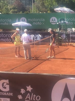 Santiago, Chile, $15,000 ITF Pro tournament, about the begin my match ! Good Luck!