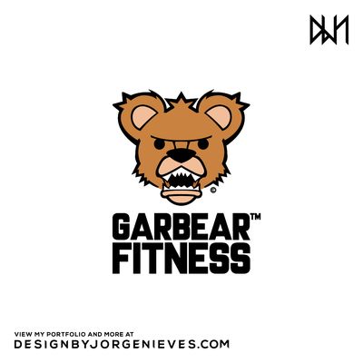 Logo for Garbear Fitness™ (Online Fitness Coaching & Apparel) - Copyright 2019-2020 © Design by Jorge Nieves, All rights reserved