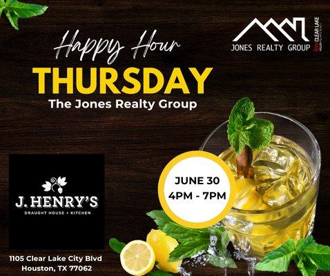 Monthly happy hour event for invited customers and clients!