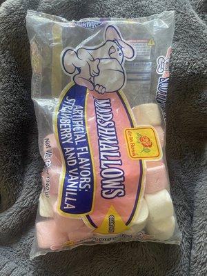 Front of the marshmallow bag