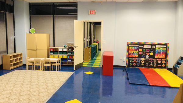 Infant can engage in lots of activities in our spacious classroom