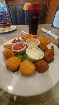 Seafood sampler.