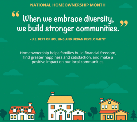 Happy National Homeownership Month