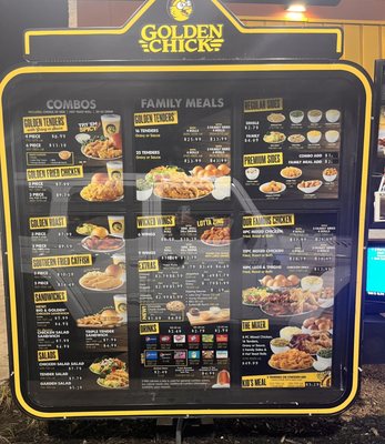 Updated menu prices