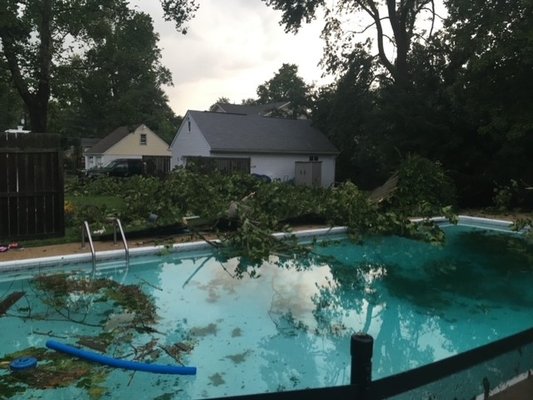 Tornado damaged pool