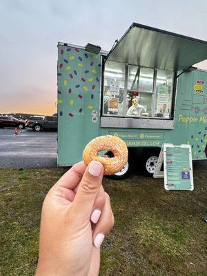 Mini cinnamon sugar donut