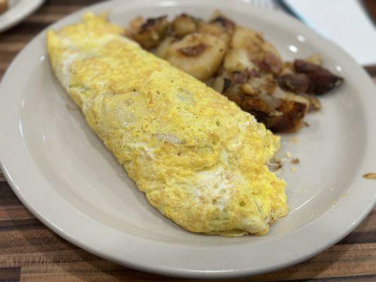 Corn beef hash omelette