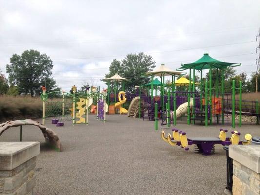 Huge modern playground.