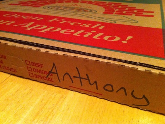 The pizza knows my name!