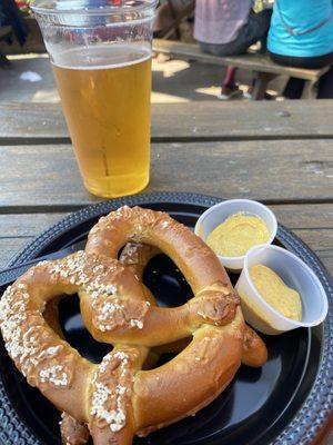 Pretzel and beer