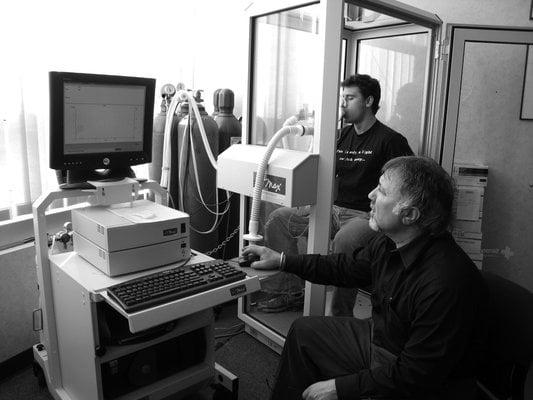 State-of-the-art pulmonary function testing lab for in-office breathing diagnostics.