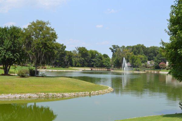 Wyndridge residents enjoy community tennis courts, walking paths and lakes.