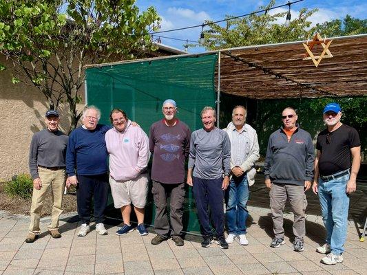 Brotherhood building our Sukkah