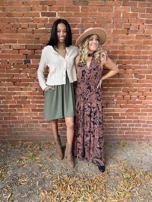 Assorted fall dresses & accessories