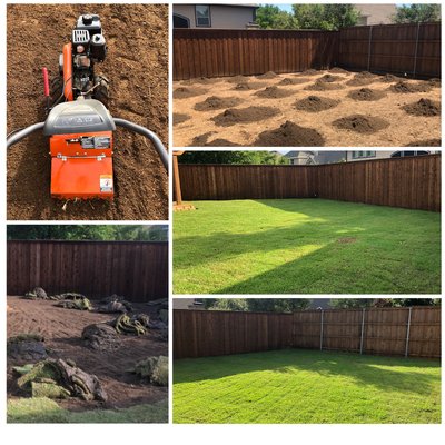 A high-quality sod installation in Grapevine, Texas featuring Palisades Zoysia turf grass.