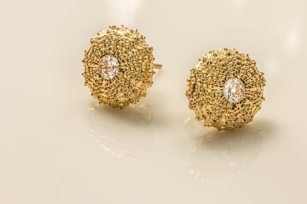 Vermeil Sea Urchin Earrings