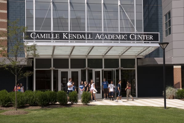 The outside of the Camille Kendall Academic Center.