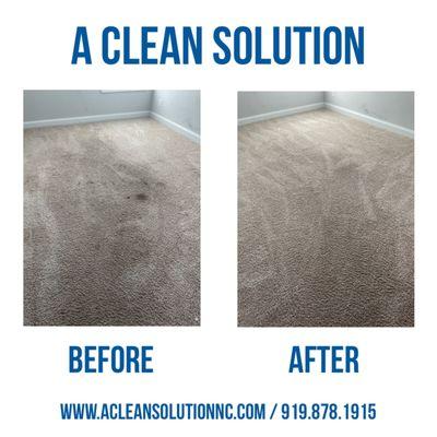 Move out carpet cleaning at a rental property.  The clients were so impressed and said the carpets looked like new.