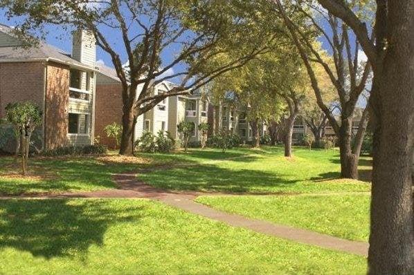 Plenty of lush, green foliage surrounding the complex.