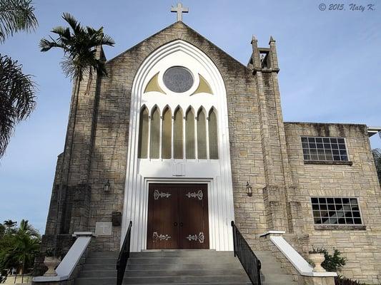 Bay Shore Lutheran Church in Miami.  It is located next to the Morningside neighborhood in the Upper Eastside area of Miami, Florida.