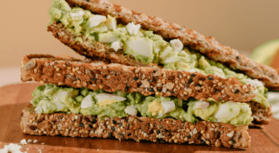 The Egg Salad Sandwich - Hard-Boiled Egg, Avocado, Feta, Himalayan Pink Salt, Black Pepper & Garlic