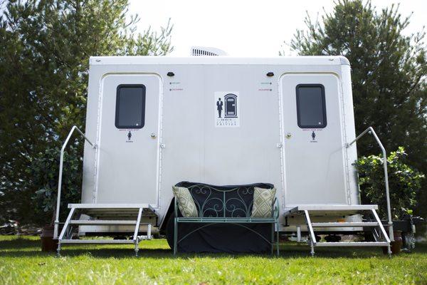 One of our premium Portable Restroom Trailers.