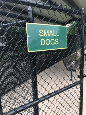 Small dog area