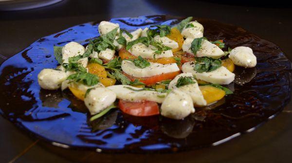 Caprese Salad with Organic Heirloom Tomatoes