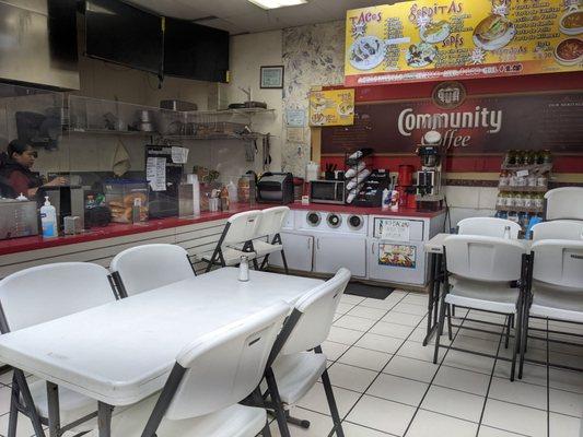 Ordering counter and seating area