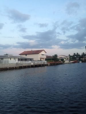 View off the dock behind the house