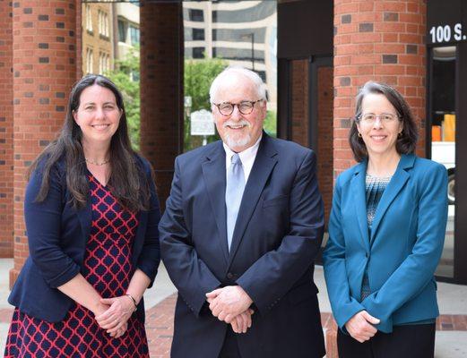 Our attorneys: Heather Hodgman Jahnes, Robert Hodgman, and Margaret Rowlett