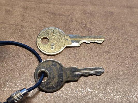 Hard to duplicate shed key.