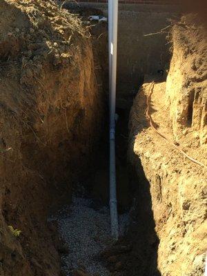 Installation of building sewer and house trap