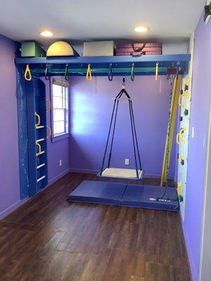 Sensory gym - swings, monkey bars, zip line