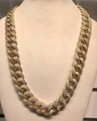 Miami handmade classic Cuban link iced out