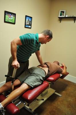 Using flexion distraction to alleviate low back pain.