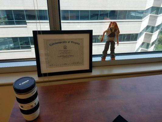 Our PI Licence next to Jar Jar Binks