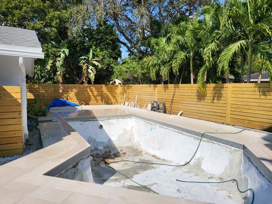 Plaster of a pool.