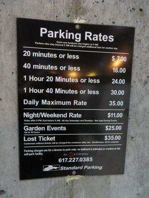 Government Center Parking rates 3/2014