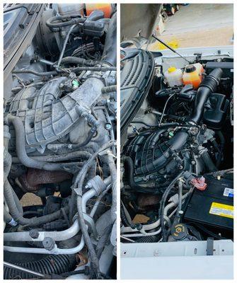 Here's a 2014 F150 engine bay cleanup.