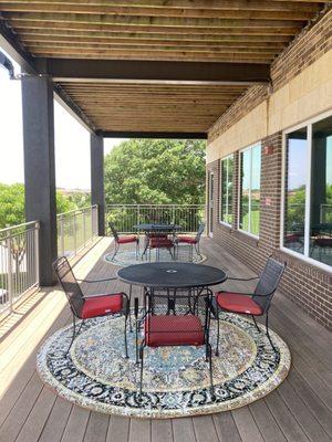 Patio for outside counseling sessions