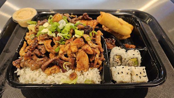 Chicken and Beef Bento