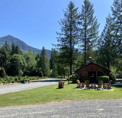 Sales area on a beautiful Summer day.