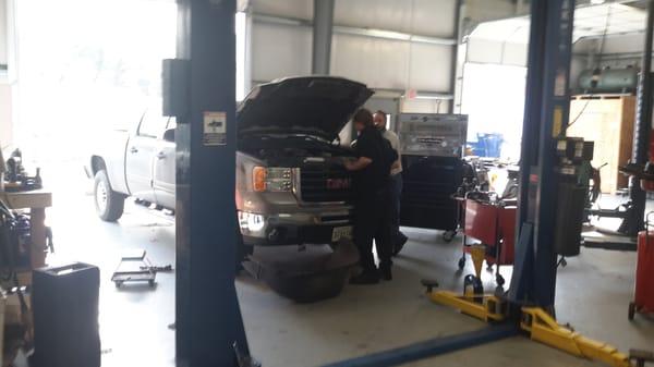 working on a Chevy  Diesel