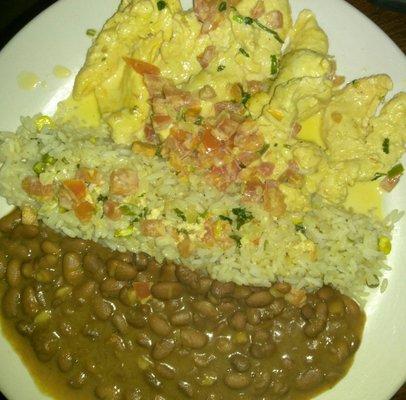 Chicken special with rice and beans