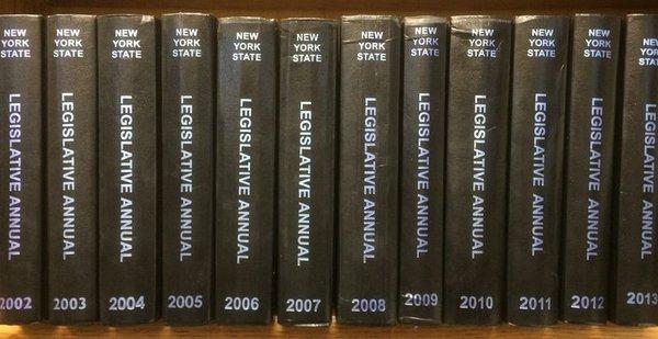 Our NYS Legislative Annuals are excellent research references. Be sure to use the footnotes for extra materials available on each law!