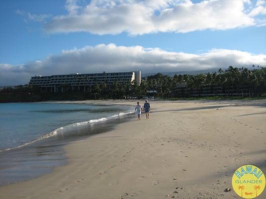 Kaunoa Bay fronting Mauna Kea Beach Hotel - often voted best beach on the planet (I agree!)