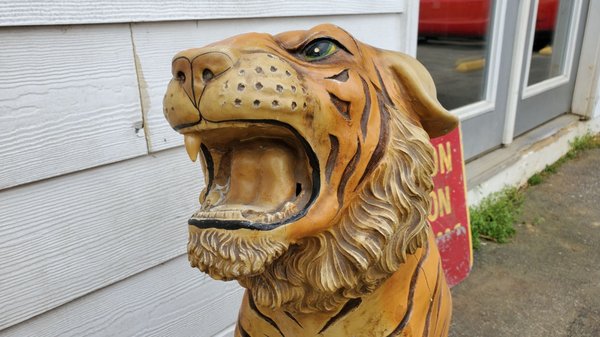 Vintage promotional statues at TUCK'S GYM in Griffin, Georgia.